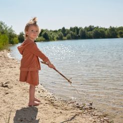 LÄSSIG Haut Bebe | Veste En Tissu Eponge Rouille - 6/12 Mois