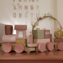 Little Dutch Mes Premiers Jouets | Train A Blocs Wild Flowers