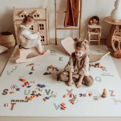 Play&Go Tapis D'Eveil | Tapis De Jeux Reversible - Alphabet & Terrazzo