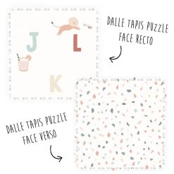 Play&Go Tapis D'Eveil | Tapis De Jeux Reversible - Alphabet & Terrazzo