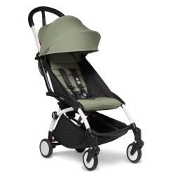 BABYZEN Poussette Compacte | Poussette Compacte Yoyo 6+ Chassis Blanc - Olive