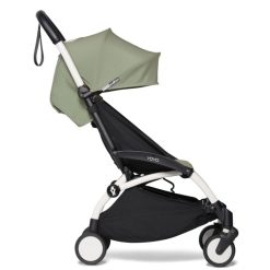 BABYZEN Poussette Compacte | Poussette Compacte Yoyo 6+ Chassis Blanc - Olive