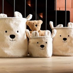 Childhome Rangement | Panier Petit - Teddy Ecru