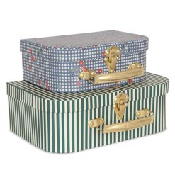 Konges Sløjd Bagagerie Enfant | Lot De 2 Valises - Bunny Tokki & Blossom Check