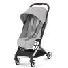 Cybex Poussette Compacte | Poussette De Voyage Ultra-Compacte Orfeo Chassis Silver - Fog Grey