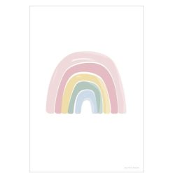 Little Dutch Decoration | Poster Reversible Alphabet Et Arc-En-Ciel - Rose