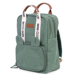 Childhome Bagagerie Enfant | Sac A Dos Mini Club Signature Canvas - Vert