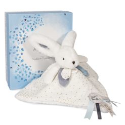 Doudou et Compagnie Doudou | Doudou Pompon Happy Glossy - Blanc