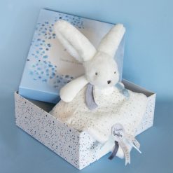 Doudou et Compagnie Doudou | Doudou Pompon Happy Glossy - Blanc