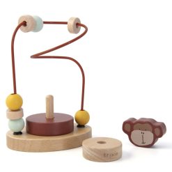 Trixie Baby Mes Premiers Jouets | Labyrinthe A Perles En Bois - Mr. Monkey