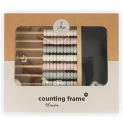 Jollein Mes Premiers Jouets | Boulier Compteur En Bois - Grey & Pink