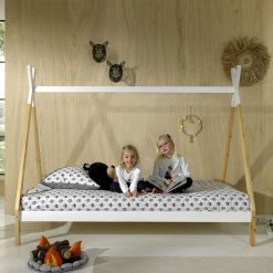 VIPACK Meuble Bebe | Lit Tipi Blanc - 90 X 200 Cm