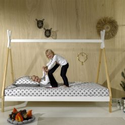 VIPACK Meuble Bebe | Lit Tipi Blanc - 90 X 200 Cm