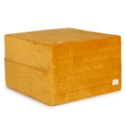 Nobodinoz Meuble Bebe | Pouf Chauffeuse Velvet - Farniente Yellow