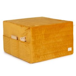 Nobodinoz Meuble Bebe | Pouf Chauffeuse Velvet - Farniente Yellow