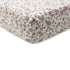 Jollein Literie Bebe | Drap Housse Jersey Retro Flowers - 60 X 120 Cm