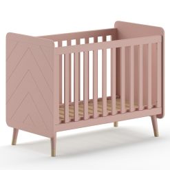 JAXX Meuble Bebe | Lit Bebe Reglable Terra Pink - 60 X 120 Cm