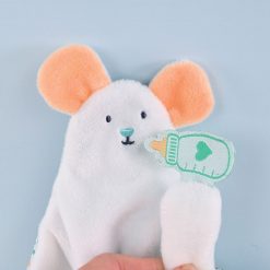 Doudou et Compagnie Doudou | Doudou Souris Blanche Avec Marionnettes A Doigt Les Petits Futes