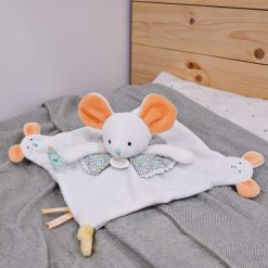 Doudou et Compagnie Doudou | Doudou Souris Blanche Avec Marionnettes A Doigt Les Petits Futes