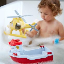 Green Toys Mes Premiers Jouets | Jeu De Bain Bateau De Sauvetage Et Helicoptere