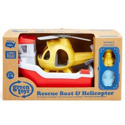 Green Toys Mes Premiers Jouets | Jeu De Bain Bateau De Sauvetage Et Helicoptere