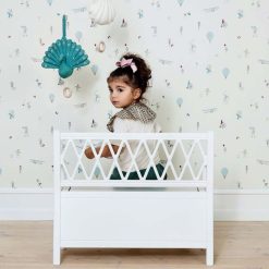 Camcam Copenhagen Rangement | Banc Coffre A Jouets Harlequin - Blanc