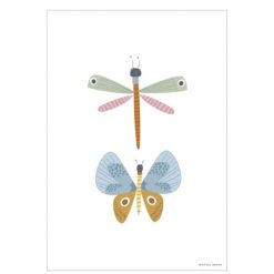 Little Dutch Decoration | Poster Reversible Wild Flowers - Butterfly