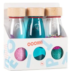 Petit Boum Mes Premiers Jouets | Lot De 3 Bouteilles Sensorielles Float & Sound - Turquoise Sirene Licorne