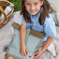 LÄSSIG Bagagerie Enfant | Sac A Dos Mini Rolltop - Bleu Clair