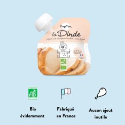 Popote Nourriture Bebe | Gourde Repas Bio Dinde - 60 G