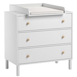 Vox Meubles Meuble Bebe | Commode Et Plan A Langer Tela - Blanc