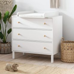 Vox Meubles Meuble Bebe | Commode Et Plan A Langer Tela - Blanc