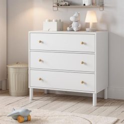 Vox Meubles Meuble Bebe | Commode Et Plan A Langer Tela - Blanc