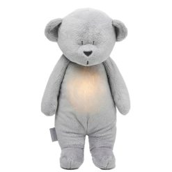 moonie Peluche | Peluche Ours Douceur Avec Sons Et Lumieres - Gris