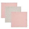 Little Dutch Textile | Lot De 3 Debarbouillettes Pure - Pink, Grey & Pink