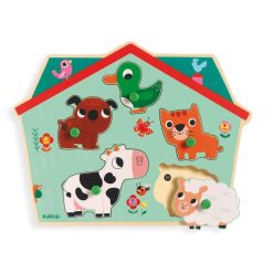 Djeco Mes Premiers Jouets | Puzzle Sonore - Ouaf Woof