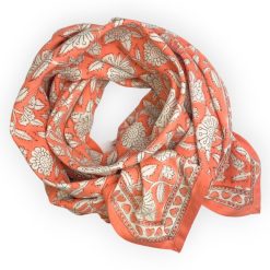 Apaches Parents | Big Foulard Latika Coeur - Papaya