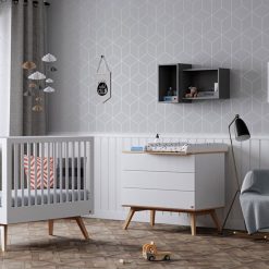 Vox Meubles Meuble Bebe | Commode Et Plan A Langer Nature - Blanc