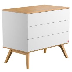 Vox Meubles Meuble Bebe | Commode Et Plan A Langer Nature - Blanc