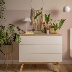 Vox Meubles Meuble Bebe | Commode Et Plan A Langer Nature - Blanc