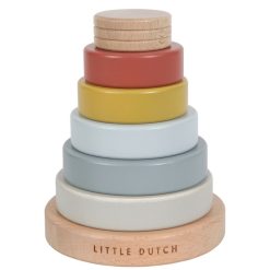 Little Dutch Mes Premiers Jouets | Tour D'Anneaux A Empiler Pure