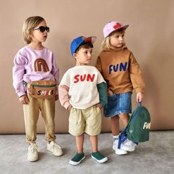 LÄSSIG Haut Bebe | Sweat Little Gang Sun Blanc Casse - 2/4 Ans