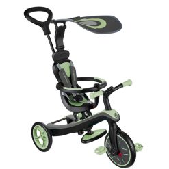 Globber Trotteur & Porteur | Tricycle Evolutif Trike Explorer 4-En-1 - Vert Sauge