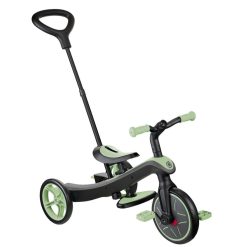 Globber Trotteur & Porteur | Tricycle Evolutif Trike Explorer 4-En-1 - Vert Sauge