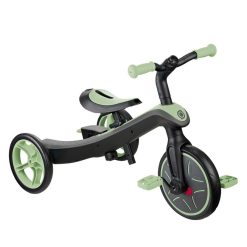 Globber Trotteur & Porteur | Tricycle Evolutif Trike Explorer 4-En-1 - Vert Sauge