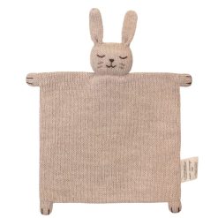 Main Sauvage Doudou | Doudou Plat Tricote Lapin - Sable