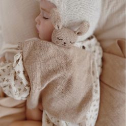 Main Sauvage Doudou | Doudou Plat Tricote Lapin - Sable