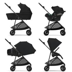 Cybex Poussette Citadine | Poussette Citadine Melio 3 Chassis Carbon - Moon Black