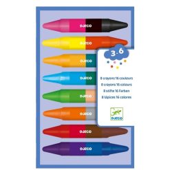 Djeco Loisirs Creatifs | Lot De 8 Crayons Doubles Cotes