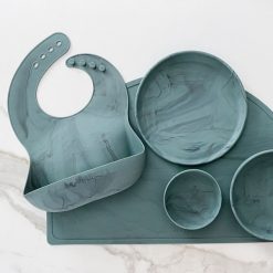 Eeveve Bavoir | Bavoir Silicone - Marble Seiheki Green